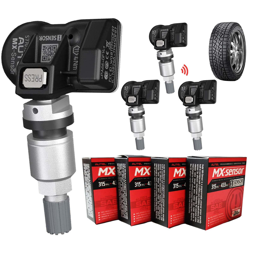 Autel front packaging of MX sensors showing set of four, simplifies inventory