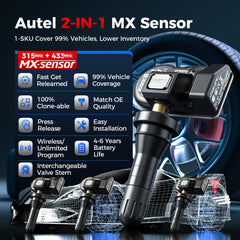 Autel MX-Sensor interchangeable metal and rubber valve stems for fitment