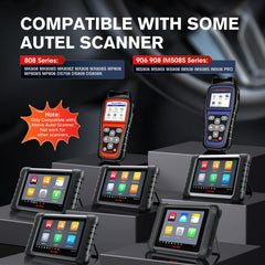 Autel 15‑pin scanner end detail with thumbscrews for stable connection