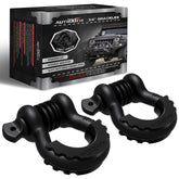 AUTMATCH front view of 3/4 inch D ring shackles showing sturdy build and peace of mind