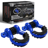 AUTMATCH front view of two D ring shackles showing strong construction and load readiness