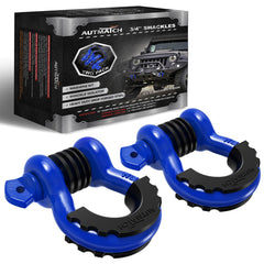 AUTMATCH front view of two D ring shackles showing strong construction and load readiness