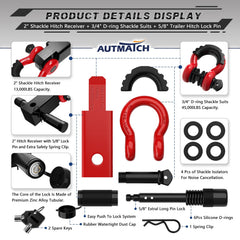 AUTMATCH anti-theft lock pin close-up providing theft protection and secure attachment