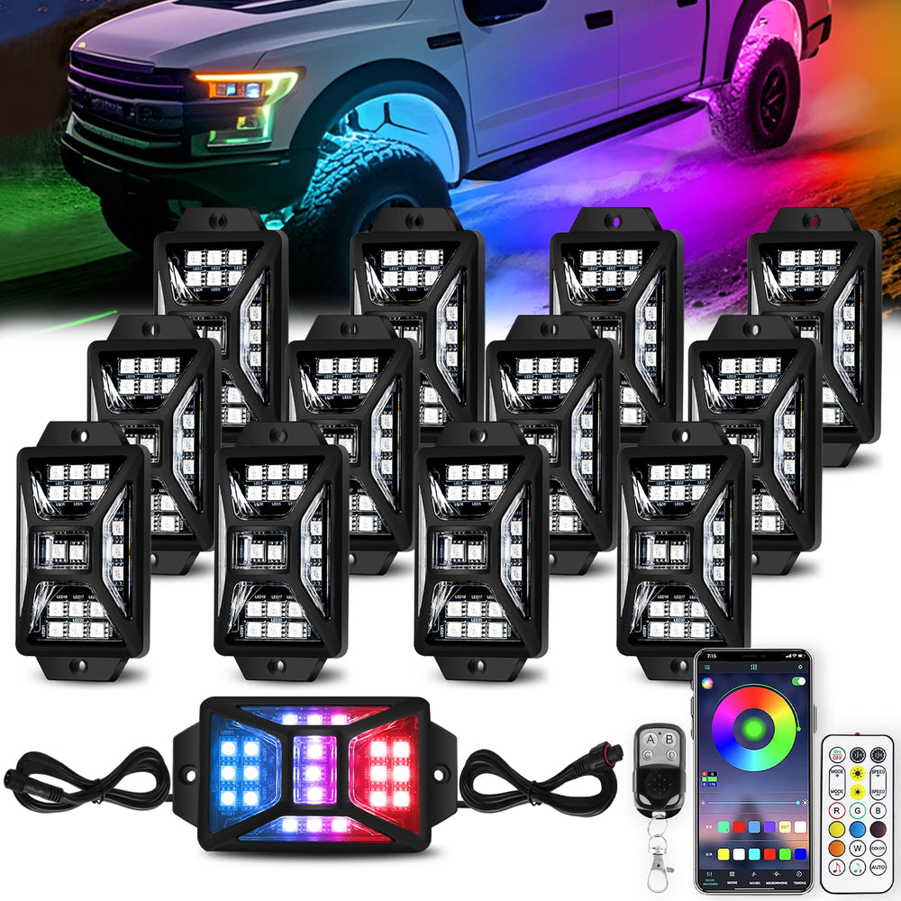 Auto Buero front packaging showing full 12‑pod kit and accessories for quick install