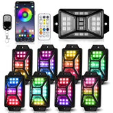 Auto Buero front view of eight pods showing full coverage and bright underglow