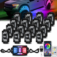 Auto Buero front view of LED pod showing full-face brightness benefit