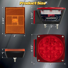AUTO-GEKKO amber clearance marker light demonstrating bright side visibility