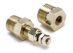 Auto Meter temperature sender front view showing thread and secure fit