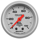 AUTO METER front view showing dial and orange pointer for quick reading