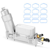 AUTOBABA front assembly view showing oil cooler and housing for durable replacement