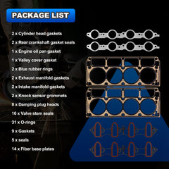 AUTOBABA valley cover and oil pan gaskets displayed for leak prevention