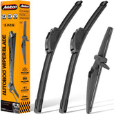 AUTOBOO front packaging showing full 24/20/12 inch wiper kit and easy install benefit
