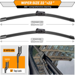 AUTOBOO blade curvature fitting windshield, provides even glass contact