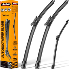 AUTOBOO front blade packaging showing product and vehicle fit benefits