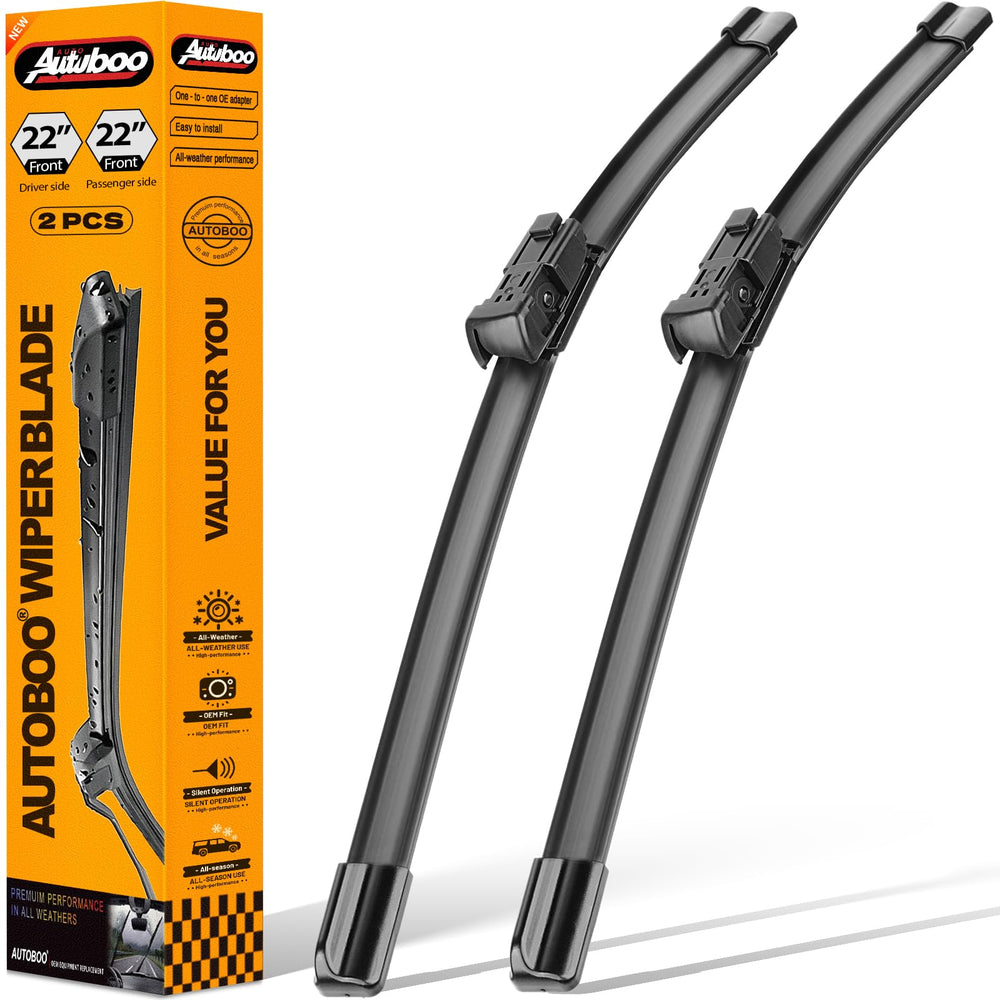 AUTOBOO front packaging showing compatible Silverado and Sierra models, ensures correct fit