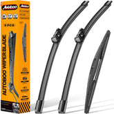 AUTOBOO front packaging showing complete HR‑V wiper set and fitment benefits