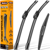 AUTOBOO front packaging showing complete three-piece wiper kit and benefits