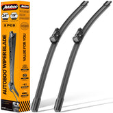 AUTOBOO front packaging showing 24" and 19" wiper set and compatibility
