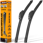 AUTOBOO front packaging showing 22-inch wiper blade pair and brand benefit