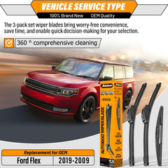AUTOBOO left and right blades mounted on windshield demonstrating precise fit