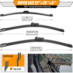 AUTOBOO driver-side 22 inch blade installed improving front visibility