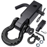 AUTOBOTS front view of shackle hitch showing solid forged-steel construction and secure fit