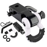AUTOBOTS white hitch receiver front view showing clean fit and strength