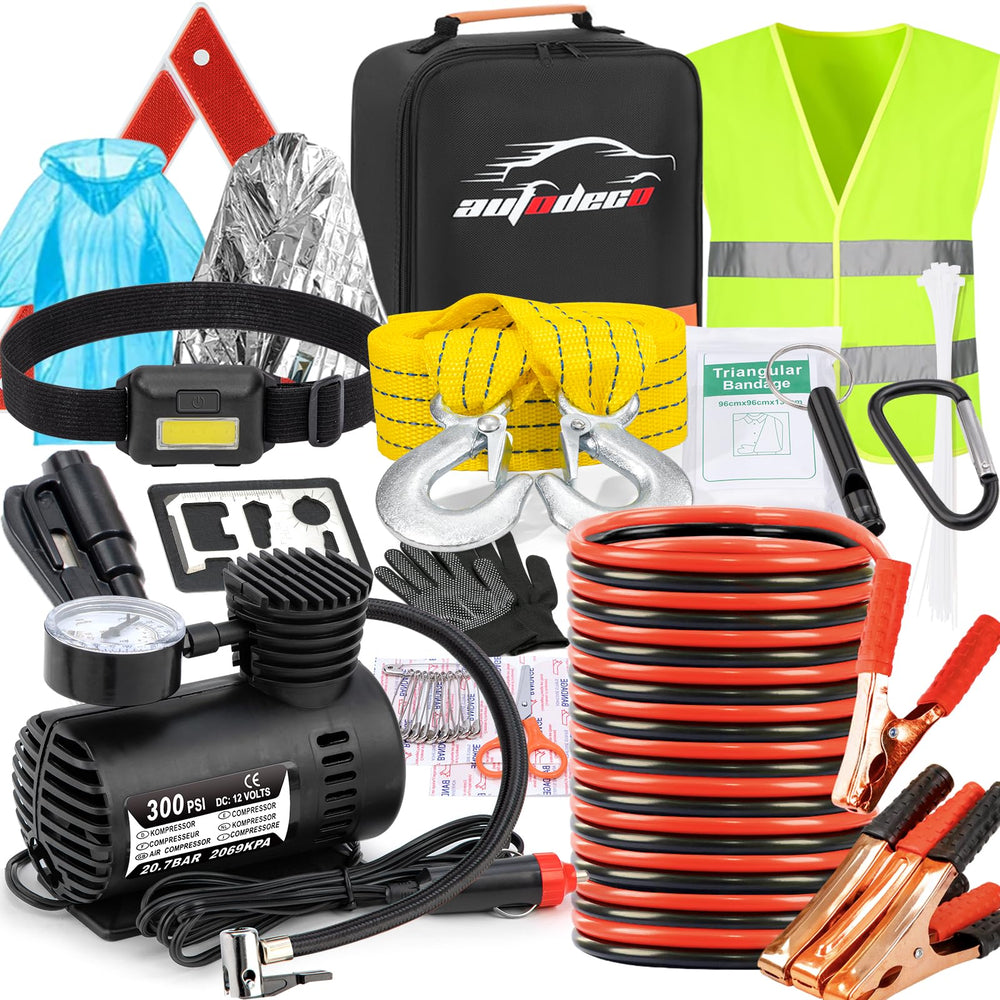 AUTODECO front view of packed kit bag showing compact portability and quick access