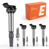 Autoexact front packaging showing full 4-coil and 4-plug kit benefits