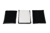 Autofiber Scrub Ninja Max front view showing three-pack mitts and packaging, easy identification benefit