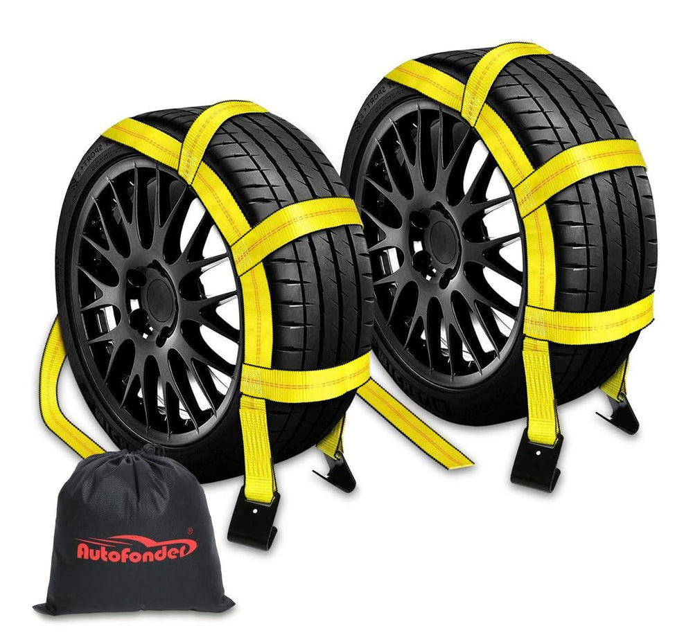 Autofonder front packaging showing two yellow basket straps for clear identification and quick purchase