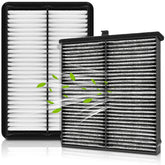 AUTOKAY cabin and engine filter front view showing fit and compatibility benefits