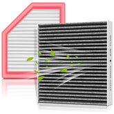 AUTOKAY front packaging showing both cabin and engine filters, clear compatibility