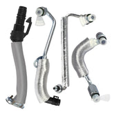 Automkt turbo oil pipe front view showing clean OEM-style fit and peace of mind
