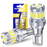 AUTOONE front view of 921 LED bulb showing bright white output and improved visibility