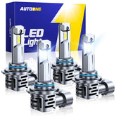 AUTOONE front packaging showing 9005 9006 combo and pack contents for quick identification