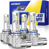 AUTOONE front packaging showing bulbs and benefits for easy recognition