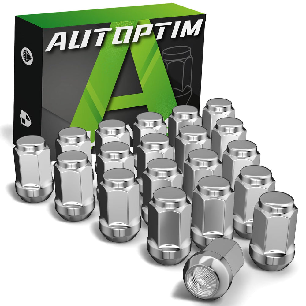 AUTOPTIM chrome lug nuts front packaging showing quantity and fit benefit