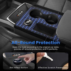 Autorder cutouts aligning with cupholders to preserve functionality