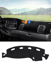 Autorder front view of dash cover on Ram showing fitted edges and clean look