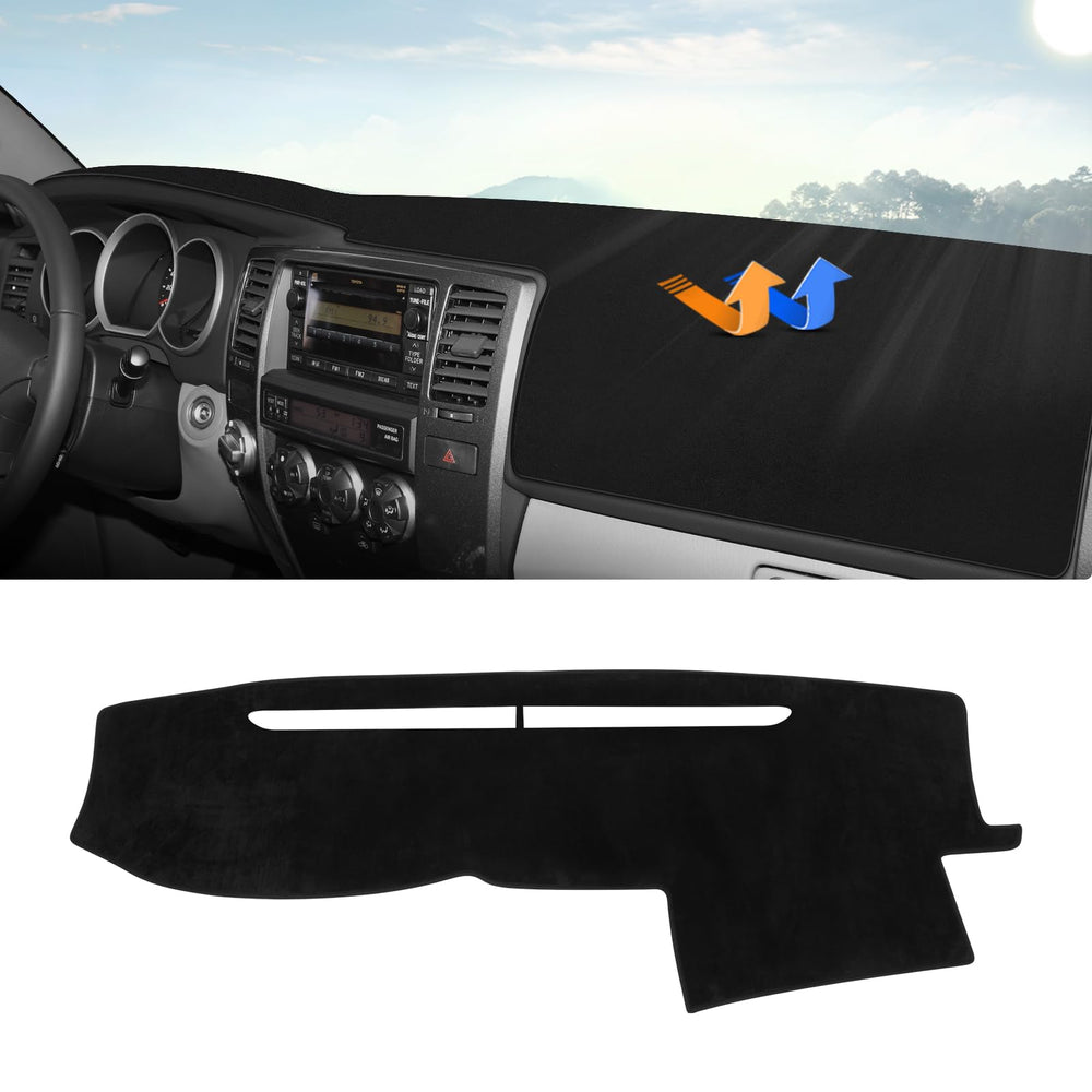 Autorder front view of fitted dash cover protecting dashboard surface and reducing glare