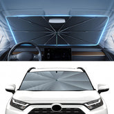 Autorder front view installed on RAV4 showing full windshield coverage and cool cabin benefit