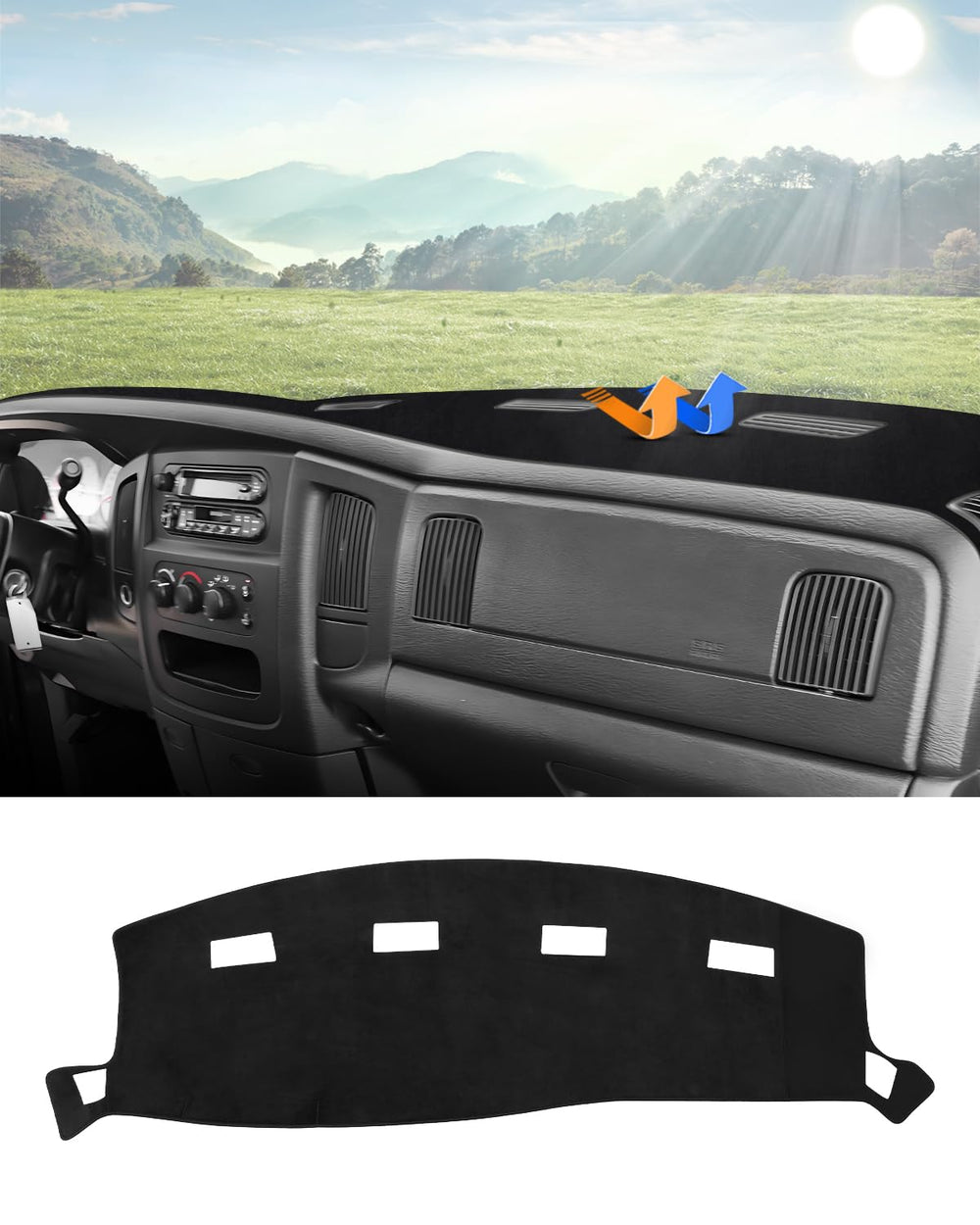 Autorder front view on dash showing precise fit and protection