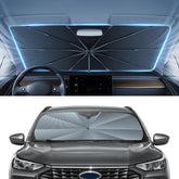 Autorder front view on windshield showing full Ford Edge coverage and blocked sun