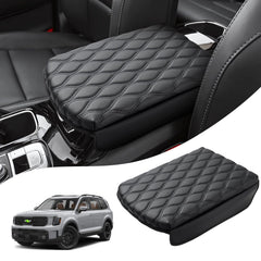 Autorder front view of center console cover showing precise Telluride fit and refined look