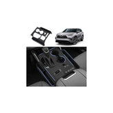 Autorder front view showing console organizer protecting trim and adding storage