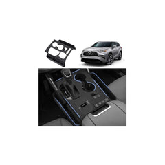 Autorder front view showing console organizer protecting trim and adding storage