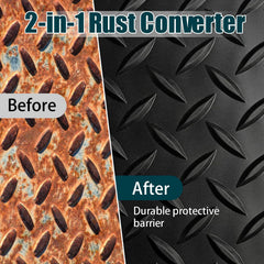 Autosel close-up of smooth black finish texture showing converted rust and durable surface benefit