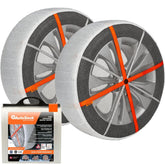 AUTOSOCK front packaging showing pack of two and quick-fit benefit