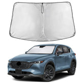 Autovir front view showing full windshield coverage and precise Mazda CX-5 fit